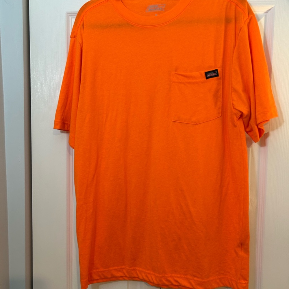 Dickies Orange Pocket T Shirt Workwear Short Sleeve Tee Men’s M